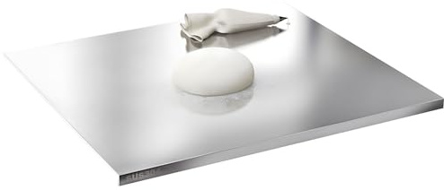 Stainless Steel Cutting Boards for Kitchen,304 Stainless Steel Chopping Boards with Lip and Non-slip silicone pad for Countertop Cutting Meats Fruits,Easy To Clean(11.8 * 15.7 * 0.06inch)