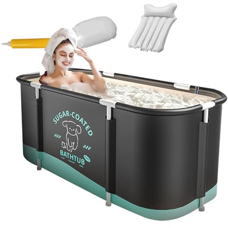 Vikbar badhink - kollapsibelt bubbelbadkar, avslappnande spa-badkar, duschkabin badkar | vid installation hemmabadkar för vuxna - fristående badkar med ryggstöd för