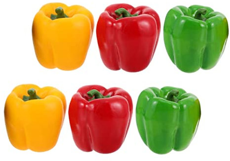 Alipis 6pcs Frühling Decor Künstliche Glocke Paprika Simulation Glocke Paprika Modelle Für Foto Requisiten Und Bildung