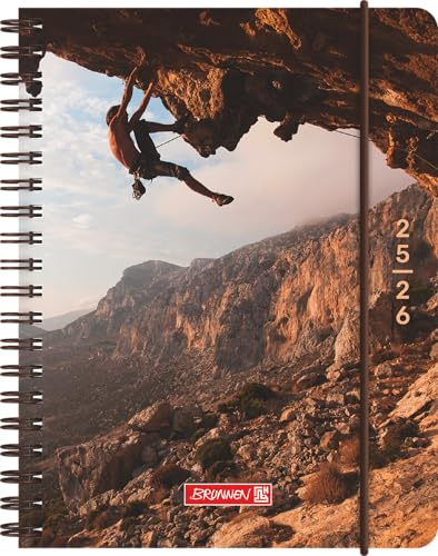 BRUNNEN Schülerkalender (2025/2026) Cliffhanger, 2 Seiten = 1 Woche, A6, 208 Seiten, PP-Umschlag, mehrfarbig