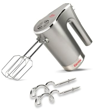 Girmi SB42 Mastro Mix Sbattitore Elettrico, 300W, 5 velocità, Sbattitori per montare panna ed albumi, Ganci Inox per impasti dolci e salati, Tasto di Espulsione Fruste, Grigio