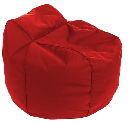 pomodone Pouf Fauteuil Coquillage Intérieur/Extérieur Fauteuil Sac pour s'asseoir Intérieur/extérieur Anti-Taches Lavable avec poignée transportable 87x59cm Pouf Rouge
