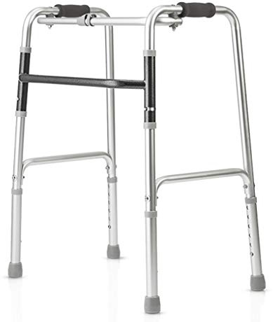 MYXJX Cadre de Marche, Cadre de Marche Pliant en Aluminium, Aide à la mobilité antidérapante for Personnes âgées, 65Cm/26 Pouces de Largeur, portante 150Kg/330Lb