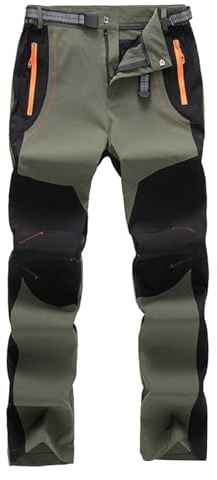 Pantaloni cargo da uomo, ad asciugatura rapida, impermeabili, tattici, da trekking, leggeri, da combattimento, vestibilità larga, per campeggio, passeggiate, lavoro, con tasche, vestibilità dritta