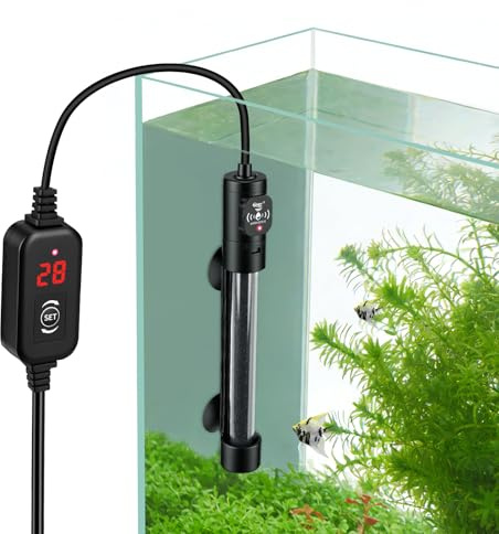 hygger Chauffage Aquarium 150W, Submersible Chauffages pour Aquarium avec Contrôleur de la Température Aquarium Heater de Tortue pour 75 à 115 litres