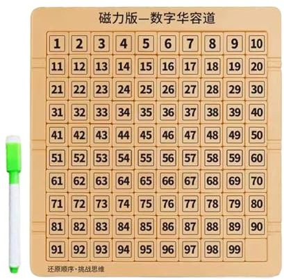 Puzzle Deslizante | Juguete Magnético de Números 1-99, Matemáticas y Acertijo Mental | Pizarra Infantil para Escribir con Bolígrafo,para Niños, Niñas y Adolescentes en Pascua, Navidad y Aprendizaje