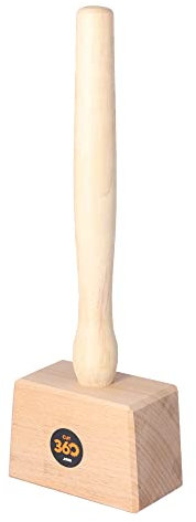 Cut360 Schreinerklüpfel Rotbuchenholz mit Eschestiel | 55 x 100 x 70 mm | 380 g | Holzhammer für Tischler- u. Zimmerhandwerk | Schnitzhammer und Klopfwerkzeug vereint für präzise Ergebnisse