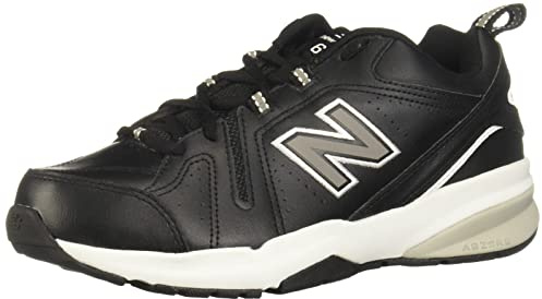 New Balance Men's 608 V5 Casual Comfort Cross Trainer, Black/White, 6.5