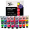 Mont Marte Acrylfarben Set – Fluoreszierend, Neon – 8 Stück, 36 ml Tuben – Ideal für Acrylmalerei – Neoneffekt, leuchtet unter Schwarzlicht