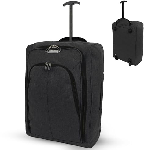 AVIO Cabin Suitcase with Wheels – 39L Nomad Collection Lightweight Carry On Suitcase with Water-Resistant Lining & Telescopic Handle – Ryanair EasyJet Jet2 Approved Cabin Bag Hand Luggage (50x35x20cm)