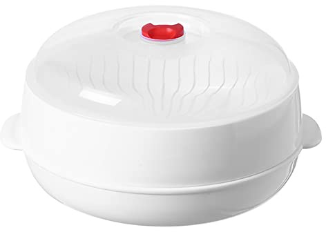 Microwave Vegetable Steamer, Microwave Steamer for Vegetables, Microwave Heating Bowl, Micro Cookware for Cooking (1 - Layer)