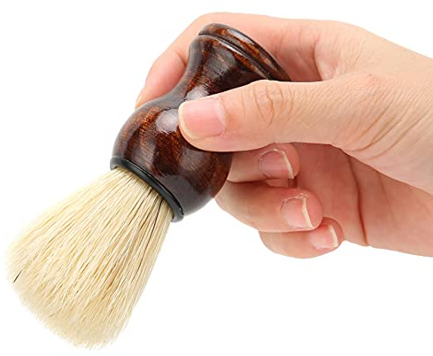 Pennello da Barba da Uomo, Pennello da Barba Per Capelli Morbidi Spazzola Per Schiuma da Barba da Barbiere Manico in Legno Barba Rasatura Spazzola Per La Pulizia della Rasatura Bagnata Per Regali