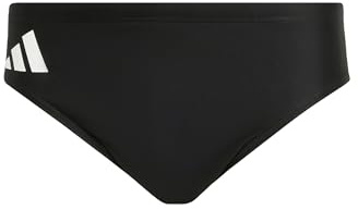 Adidas Uomo Solid Swim Trunks, Black/White, M