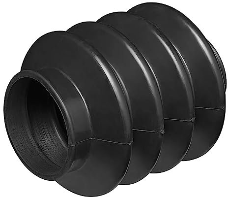MULTIBROS Faltenbalg Auflaufeinrichtung ZAF 45/60 L=150 für Pkw-Anhänger – Gummibalg Schutz für Auflaufbremse passend für BPW ZAF 1.0-1 – Staub- & Wetterschutz – Schwarz