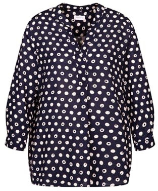 Seidensticker Damen Stehkragenbluse Bluse, Marineblau, 36