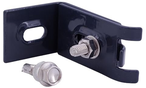 5 Stück E C O Wandanschlusswinkel Doppelstabmatten - Zaunanschlusswinkel in Anthrazit - Verbinder - Winkel - Befestigung für Gittermatten an der Wand (5 Stück)