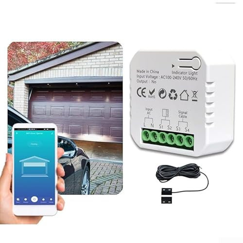 HEIBTENY für TUYA Smart Garagentoröffner ZIGBEE-Fernbedienung,ZIGBEE Intelligente Garagentorsteuerung,Garagentor Schloss, Türöffnern Fernbedienung Mit Smart Life-App(EU)