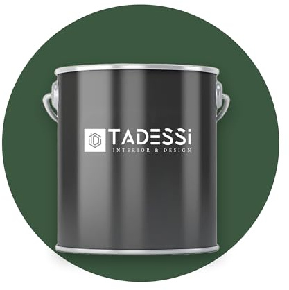 TADESSI Wall Select Wandfarbe Grün - Tannengrün - abwaschbare Innenfarbe matt - Dispersionsfarbe - Geruchsarm und Lösemittelfrei - 2.5 Liter Gebinde