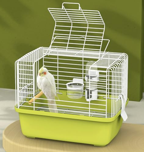 Portable Bird Travel Carrier Cage – 360° Full View Wire Carrier