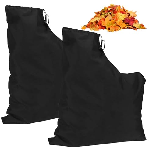 Lot de 2 sacs de ramassage universels pour souffleur de feuilles, Compatibles avec les souffleurs et aspirateurs de feuilles Einhell à fermeture éclair, Sac pour souffleur de feuilles avec ventilation