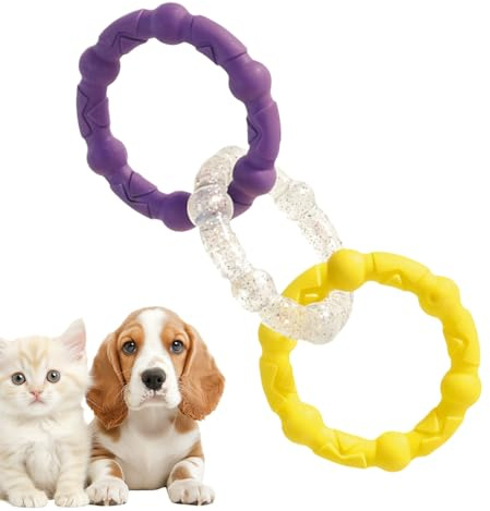 Interactive Dog Toy – 3-Ring Tug War Exercise Game, Strong Pull Fetch Toy with Active Dogs, Dog Training Tug Toys with Triple Ring, Bite-Resistant Exercise and Fetch Play | Outdoor Workouts, Bondin