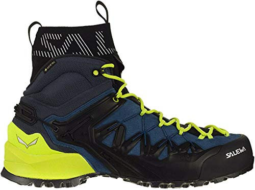 SALEWA MS Wildfire Edge Mid GTX, Botas de Senderismo Hombre, Poseidon/Cactus, 44.5 EU