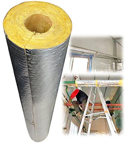 Aislamiento De Tuberías Lana Roca, Aislamiento ​Térmico, Conservación De Calor, Resistente Al Desgaste, Algodón Aislante De Tubería De Agua Fácil De Instalar (Size : 48mm)