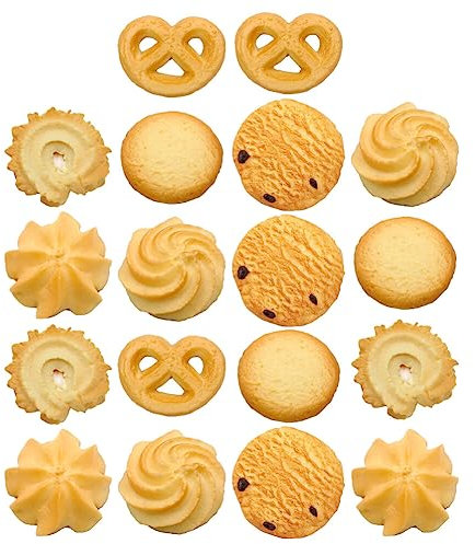 Warmhm 18 Pièces Faux Biscuits Biscuits Artificiels Pâtisseries Simulation Réaliste Dessert Craquelins Nourriture pour La Maison Cuisine Affichage Accessoires Modèle Décoration