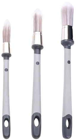 Juego de pinceles de 3 piezas, herramientas de pintura de pared, pinceles, pinceles pequeños, adecuados para decorar, pintar y descansar. (Pincel puntiagudo de 13 mm, pincel puntiagudo de 15 mm,