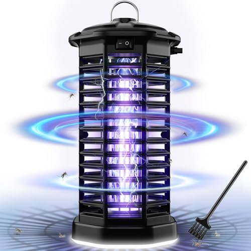 Insektenvernichter elektrisch- Insektenfalle Mückenlampe 15W 4200V Elektrischer Insektenvernichter Ungiftig Geruchsneutral Wirksam zum Reduzieren Fliegender Insekten für Innen Schlafzimmer und Gärten