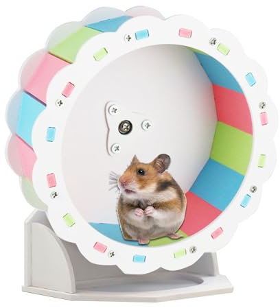 Hamsterrad Laufrad, Silent Wheel, Übungsräder für Kleinen Hamster, Bringen Sie Ihrem Kleinen Hamster Endloses Laufglück, Durchmesser 22cm (Muss Selbst Zusammengebaut Werden), Leise