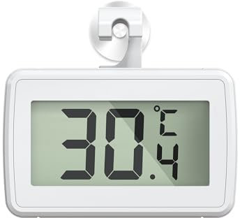 Fridge Thermometer, OPPERD LCD Display Fridge Temperature Refrigerator Freezer thermometer Waterproof Freezer Thermometer with Read Placement and Hanging Hook - 1 Pack
