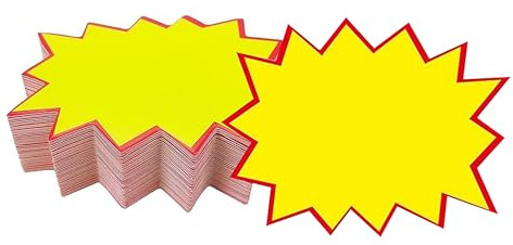 ZWWOGE 150 Pièces Etiquette Prix Fluorescent Signe de Magasin de Détailetiqueteuse prix de Vente au Détail en Papier Étiquettes PrixVierges En Forme D'étoile pour Faveurs Magasin Détail