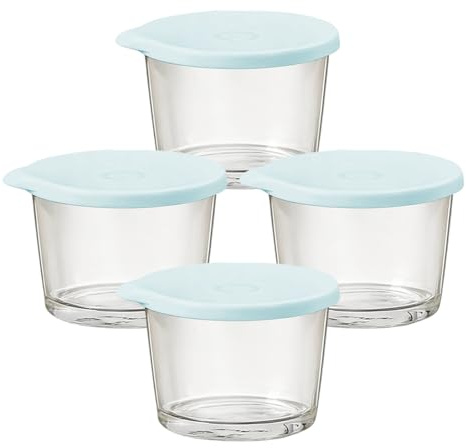 In Con Coperchio,4 Pezzi Ciotole Impilabili Riutilizzabili Per Mescolare Alimenti,Ciotole In Per Mescolare E Conservare | Per Cucina Spuntino Cottura Frigo Congelatore Pranzo Insalata Yogurt Frutta De