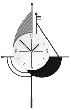 WGFJKI Wall Clock Living Room Fashion Art Clock Silent Creative Sailing Clock Home Decoration Wall Hanging Watch