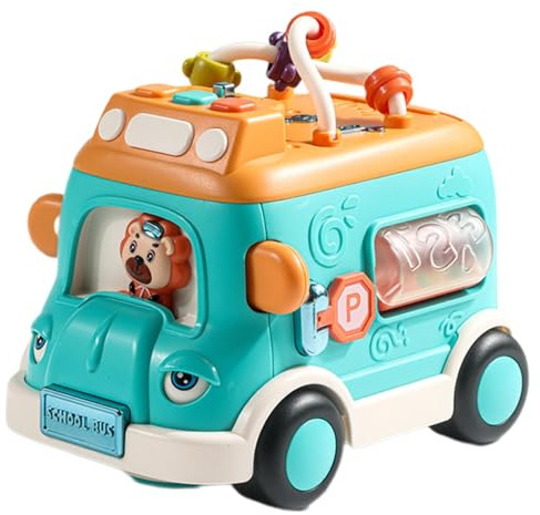 Skolbussleksaker för barn,Skolbussleksaker för barn Creative Educational | Tiny Tot Billeksaker Tiny Tots Förskolebarn Barn Pojkar Flickor Inomhus