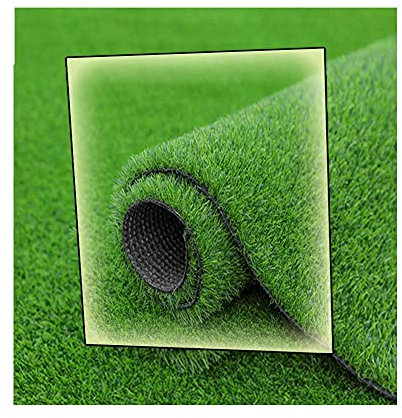 LXHONG Artificial Grass Runner, Flame Retardant Permeable Backing Green Lawn Mat Outdoor Garden Courtyard Pet Runway Carpet, Cuttable (Color : Green, Size : 1.4x20m)