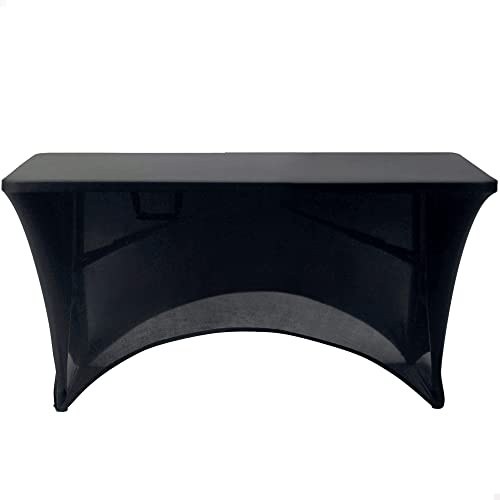 AKTIVE 61545 - Copertura tavolo da giardino impermeabile, protezione tavolo elastico 122 x 61 x 76 cm, copertura mobile giardino resistente con fissaggio di rinforzo, colore nero