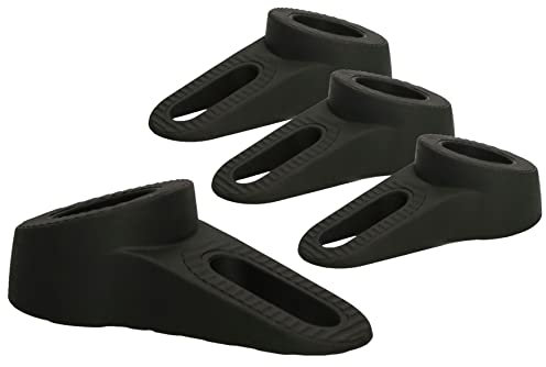 KOTARBAU® Fermaporta per porte e finestre (set da 4, nero)