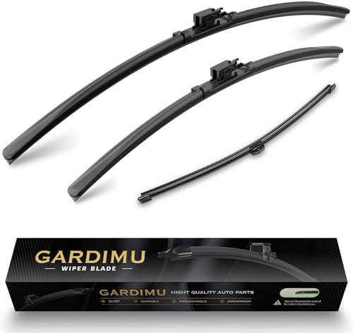 GARDIMU Front and Rear Windshield Wiper Blades, 3 Pcs Front and Back Windshield Wipers Blades for Benz GLS 2020-2025, Window Wiper Blade for GLS 450 580 4MATIC AMG 63(No Spray Nozzle and Heating)
