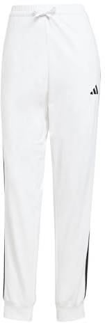 Adidas Damen Essentials 3-Stripes Jogger Pants, White/Black, L
