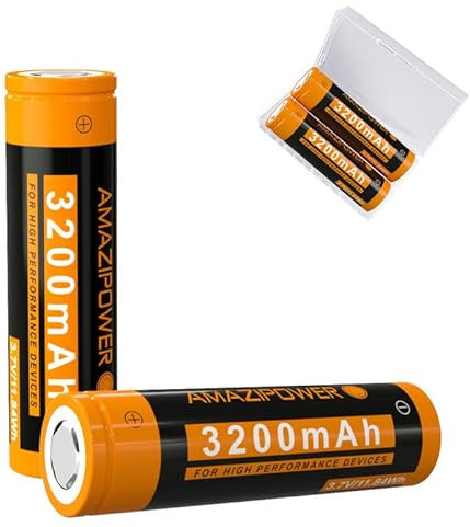3.7Volt Pilas Recargables,3200mAh NiMH Alta Capacidad Baterías, 1000 Ciclos, Portátil Pro Power Iluminación Emergencia Linterna Batería (Paquete de 2) ZE