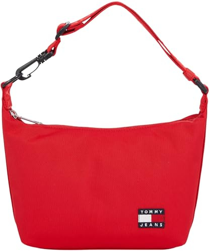 Tommy Jeans Damen Schultertasche Daily mit Logo, Rot (Red Hot), Einheitsgröße