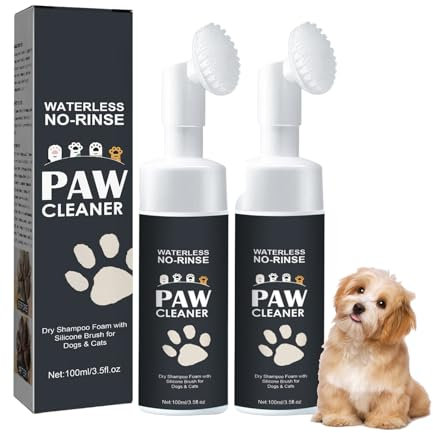 Pfotenreiniger für Hunde & Katzen 100/200 ml - 100% Natürlicher Pfotenschaum reinigt & pflegt, Hunde Pfotenreiniger, Hundepfoten reiniger ohne Wasser - Hundezubehör & Hundepflege (200ml)