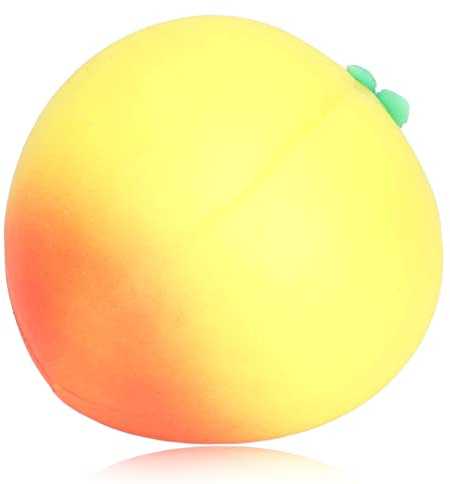 Qcwwy Palla Antistress Alla Pesca, Palla Morbida da Spremere per Alleviare la rigidità, Ideale per gli Adulti per Alleviare l'ansia e Migliorare la Circolazione Sanguigna (YELLOW)