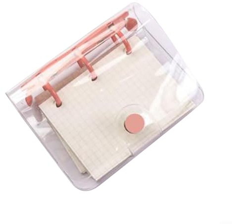 3 hål mini 3 för ringpärm kompatibel med handbok, dagbok och scrapbooking användning med veckovis att göra planerare (röd)