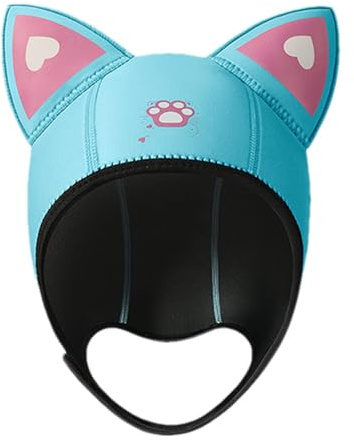 Cat Ear Dykning Hood neopren 3 mm stretch wetsuit cap justerbar termisk passform solskydd simning | snorkling surfing vatten sport strand lätt unisex vuxna barn huvudbonader