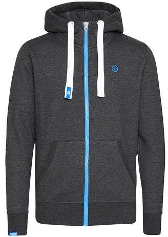 !Solid SDBenn High Neck Herren Zip-Hoodie Sweatjacke Kapuzenjacke Hoodie mit Kapuze Reißverschluss Kängurutasche Baumwollmischung Regular fit, Größe:L, Farbe:Dark Grey Melange (8999)