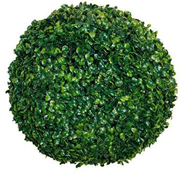 Spetebo Boule de buis verte - Diamètre : 20 cm - Décoration de jardin - Boule de buis artificielle