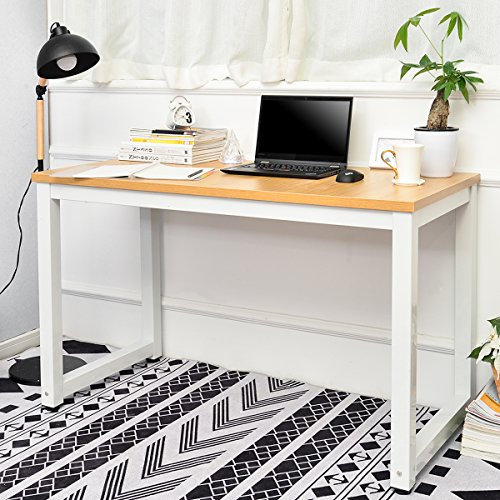 U/N Schreibtisch, Bürotisch, Computertisch PC Tisch, Arbeitstisch, Tisch für Büro, Industrie-Design, 120 * 60 * 75cm (Natur)